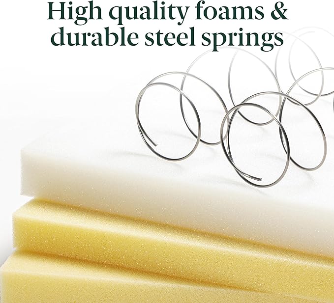ZINUS 10 Inch Spring Sensation Hybrid Mattress [New Version], Full, Fiberglass Free, Medium Firmness, Durable Support, Certified Safe Foams & Fabric, Mattress in A Box