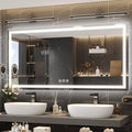72x36 Inch Led Mirror for Bathroom with Front Light and Backlit, Dimmable Anti Fog Wall Bathroom Mirror with Led Lights, Water Proof, Decor Vanity Mirror