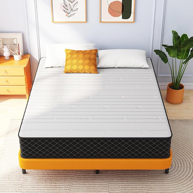 Swbvs Mattress Queen Size, 10 Inch Firm Queen Mattress Size with Hybrid Queen Bed Mattress in a Box, Pressure Relief & Supportive