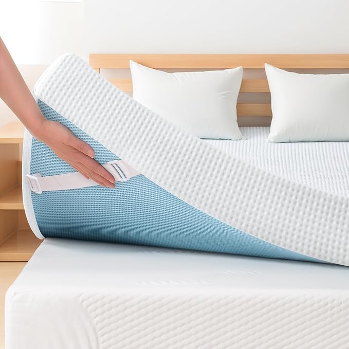 Subrtex Mattress Topper, Gel-Infused Memory Foam Mattress Topper, High Density Bed Topper Pad with Breathable Removable Cover, CertiPUR-US Certified for College and Dorm (3 Inch, Twin XL)