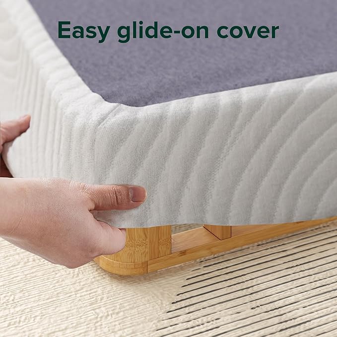 ZINUS Edgar 4 Inch Bamboo Box Spring, Mattress Foundation, Sturdy Bamboo Structure, Low Profile, Easy Assembly, Twin