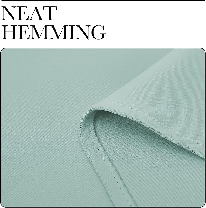 NICETOWN Aqua Blue Blackout Curtains 96" Long for Office, Dining Room, Guest Room, Sound Reducing Heat and Cold Block Curtain Panels for Modern Room Decorative (55" Wide by 96" Long, 2 Pieces)