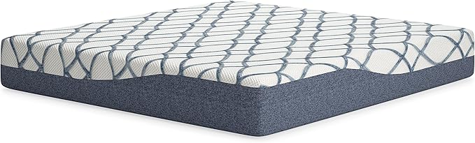 Signature Design by Ashley 12 Inch Chime Elite 2.0 Plush Green Tea Memory Foam Mattress for Cool Sleep and Pressure Relief, King, Fiberglass Free, Mattress In A Box