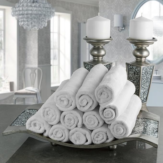 Creative Scents Schonwerk Silver Pillar Candle Holder Set of 2 - Crackled Mosaic Design - Centerpiece Table Decoration - Coffee Table Decor - Decoration Centerpiece for Living/Dining Room - Best Gift