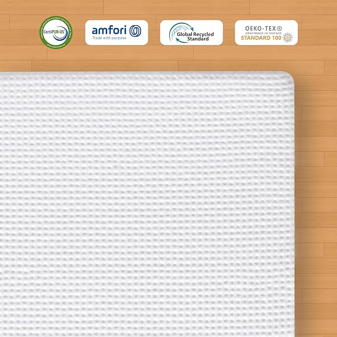 SUBRTEX Queen Mattress Topper, Gel-Infused Memory Foam Mattress Topper, High Density Cooling Bed Topper Pad with Breathable Removable Fitted Cover CertiPUR-US Certified (4 Inch, Queen)
