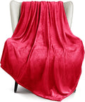 Exclusivo Mezcla Extra Large Fleece Throw Blanket for Couch, Sofa, 300GSM Super Soft and Warm Blankets, Red Throw All Season Use, Cozy, Plush, Lightweight, 50x70 Inches