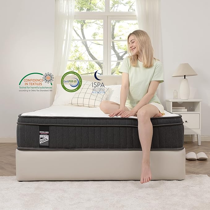 Full Size Mattress, 12 Inch Full Mattress in a Box with Gel Memory Foam and Pocket Spring, Medium Firm Feel, Cooler Sleep & Pressure Relief, 54 * 75 * 12, 120 Nights Risk-Free Trial