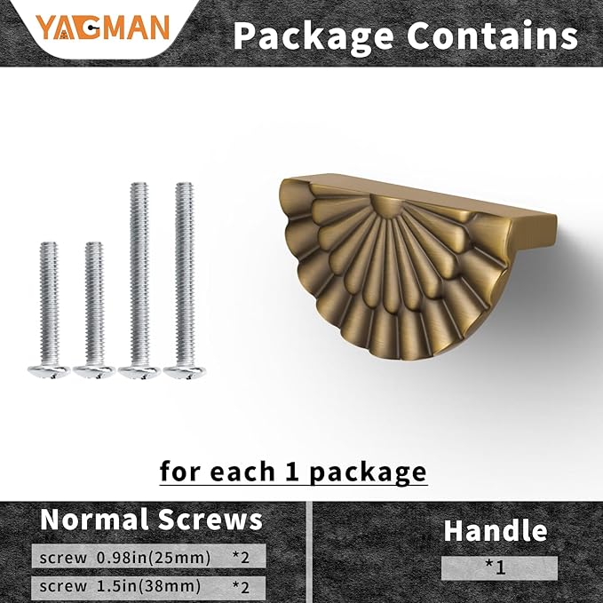 Brushed Antique Brass Cabinet Pulls 10 Pack 3 Inch Vintage Drawer Handles Kitchen Cupboard Half Moon Bathroom Dresser Sunflower Cup Flat Pull SH-AB76-10