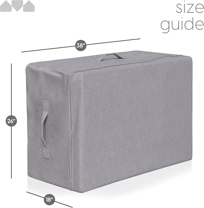 Milliard Carry Case for the Tri-Folding Memory Foam Mattress 6 Inch Twin XL Size (78" x 38" x 6") (Mattress NOT Included)