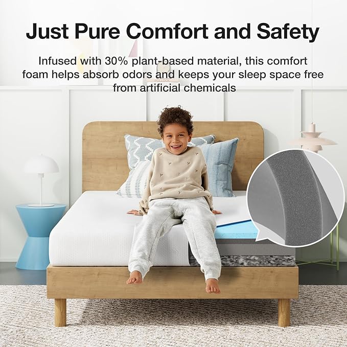 Novilla Full Mattress, 5 Inch Full Bed Mattress for Kids, Gel Memory Foam Mattresses for Cooling Night Sleep, Pressure Relief, CertiPUR-US Certified