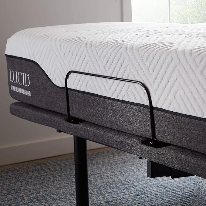 Lucid L600 Adjustable Bed Base Frame - Full Size - Zero Gravity - Bluetooth - Companion App - Head and Foot Incline - Interactive Dual Massage - Under Bed Lighting - Wireless Remote - Dual USB Ports