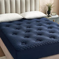 Hansleep King Mattress Topper Viscose Derived from Bamboo, Memory Foam Pillow Top Mattress Topper King with Deep Pocket, Breathable Mattress Pad for Back Pain Relief, 78" x 80", Navy Blue