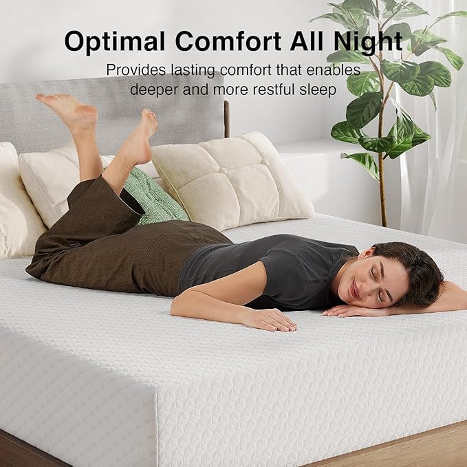 Novilla King Mattress, 10 Inch Memory Foam Mattress King Size with Comfort Foam for Pressure Relief & Fresh Cool Sleep,Removable Washable Cover,King Memory Foam Mattresses, Medium Firm