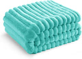 Bedsure GentleSoft Blue Throw Blanket for Couch - Cozy Soft Blankets for Women, Cute Small Fleece Throws for Girls, Birthday Gifts for Women Decor Gifts for Mom, Blue Fog, 50x70 Inches