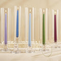 Hurricane Candle Holder Thickened Cylinder Covers 10 Pcs Taper Candle Sticks Holder Glass Tall Candlesticks Holders Centerpiece for Wedding Dining Table