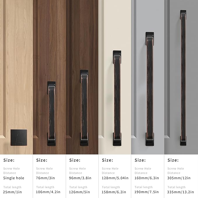 Khtumeware 6 Pack 3 Inch Cabinet Handles Oil Rubbed Bronze Pulls for Drawers, Kitchen Cabinets, Cupboards - Hardware Handles