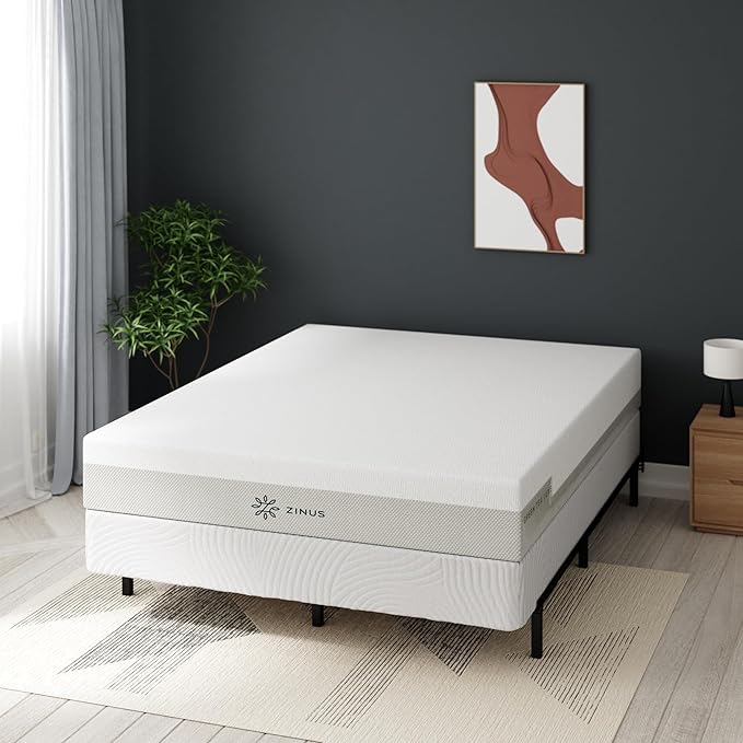 ZINUS Edgar 8 Inch Bamboo Box Spring, Mattress Foundation, Sturdy Bamboo Structure, Low Profile, Easy Assembly, Queen