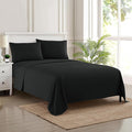 California King Sheet Sets - Breathable Luxury Sheets with Full Elastic & Secure Corner Straps Built In - 1800 Supreme Collection Deep Pocket Bedding, Sheet Set, EXTRA DEEP pocket - Cal King, Black