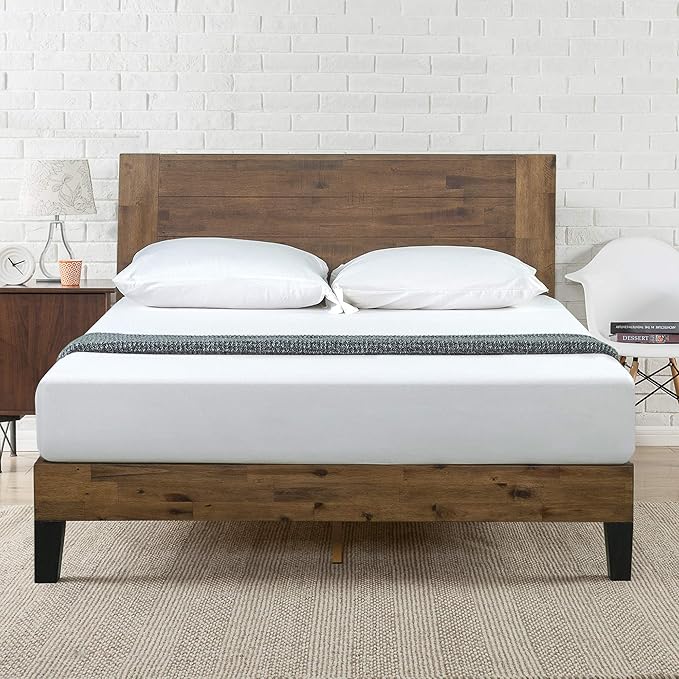 ZINUS Tonja Wood Platform Bed Frame with Headboard, Mattress Foundation with Wooden Slat Support, No Box Spring Needed, Easy Assembly, Full