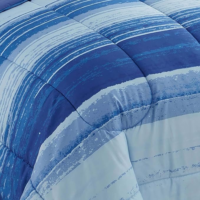 Sweet Home Collection 7 Piece Comforter Set Bag Solid Color All Season Soft Down Alternative Blanket & Luxurious Microfiber Bed Sheets, Siena, Full