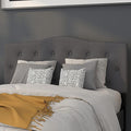 Flash Furniture Cambridge Tufted Upholstered Full Size Headboard in Dark Gray Fabric