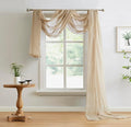 Warm Home Designs Extra Long Taupe Brown Sheer Window Scarf. Valance Scarves are 54 X 216 Inches. Great As Wedding Arch Draping Fabric, Bed Canopy Or for Decorative Project. AM Taupe 216"