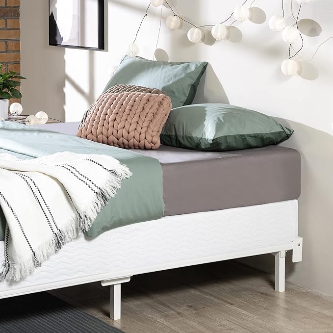 ZINUS 7 Inch Queen Metal Smart Box Spring with Quick Assembly, Mattress Foundation, Strong Metal Frame, Easy Assembly