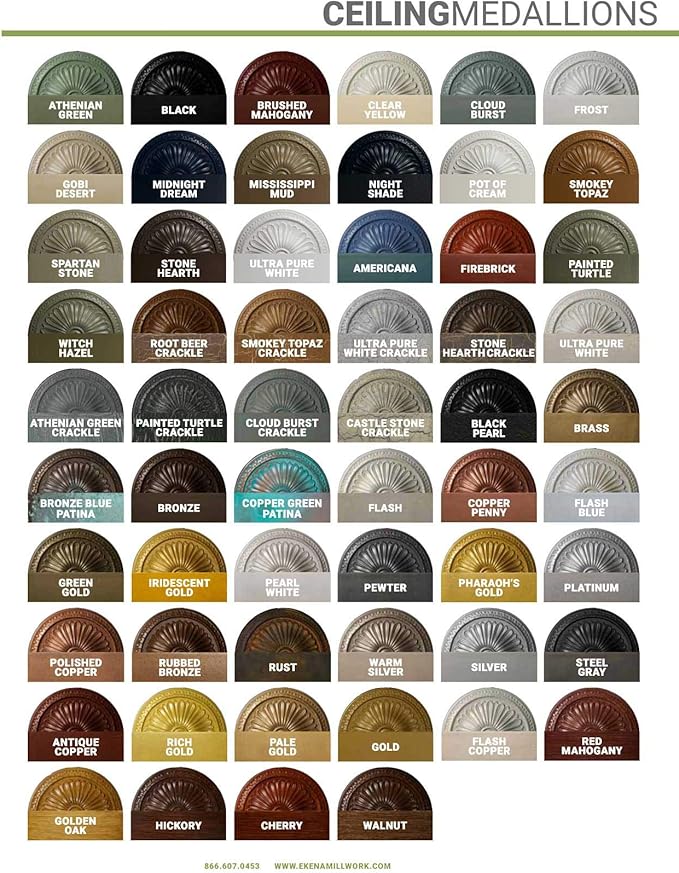 Ekena Millwork Bradford Ceiling Medallion, Cloud Burst