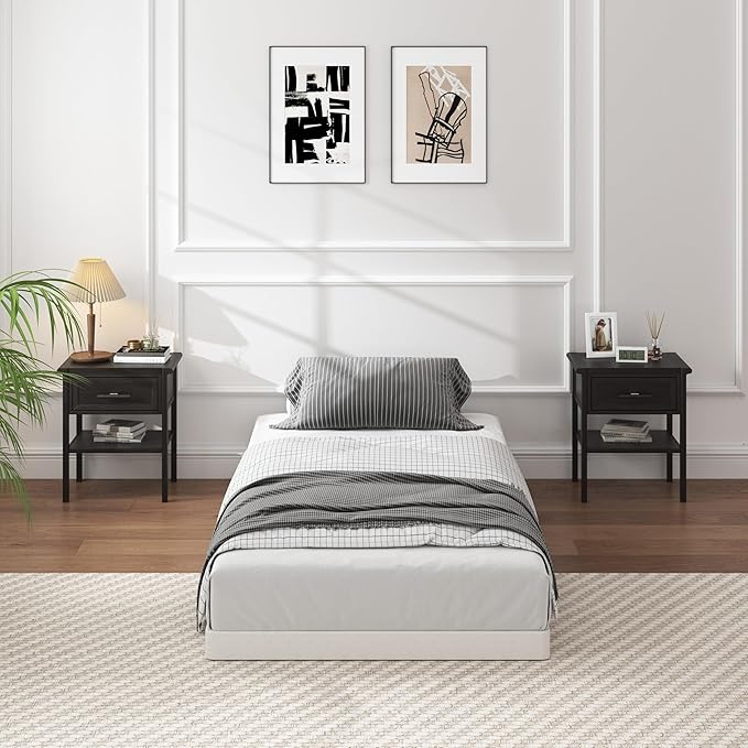 Low Profile Box Spring Twin - 3 Inch Box Spring for Twin Heavy Duty Bed Foundation Metal Bed Base Easy Assembly