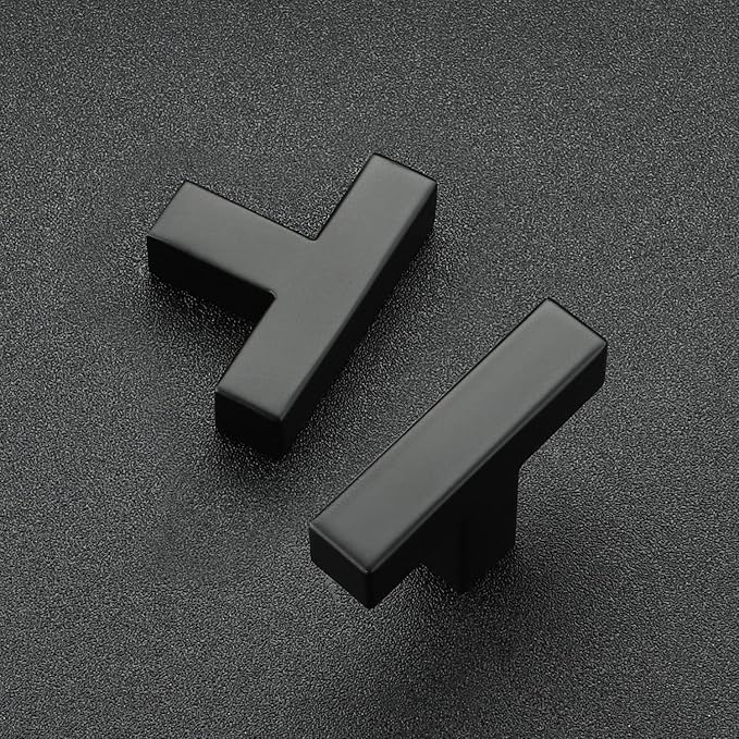 Ravinte 20 Pack 2 inch Length Square Cabinet Pulls Matte Black Stainless Steel Kitchen Drawer Pulls Cupboard Handles Cabinet Handles