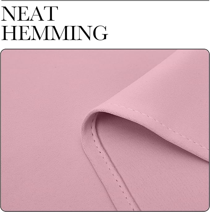 NICETOWN Crystal Pink Blackout Curtains 108" Long, 55" Wide, 2 Pieces for Office, Dining, Guest Room - Sound Reducing, Heat and Cold Block Panels for Modern Decorative