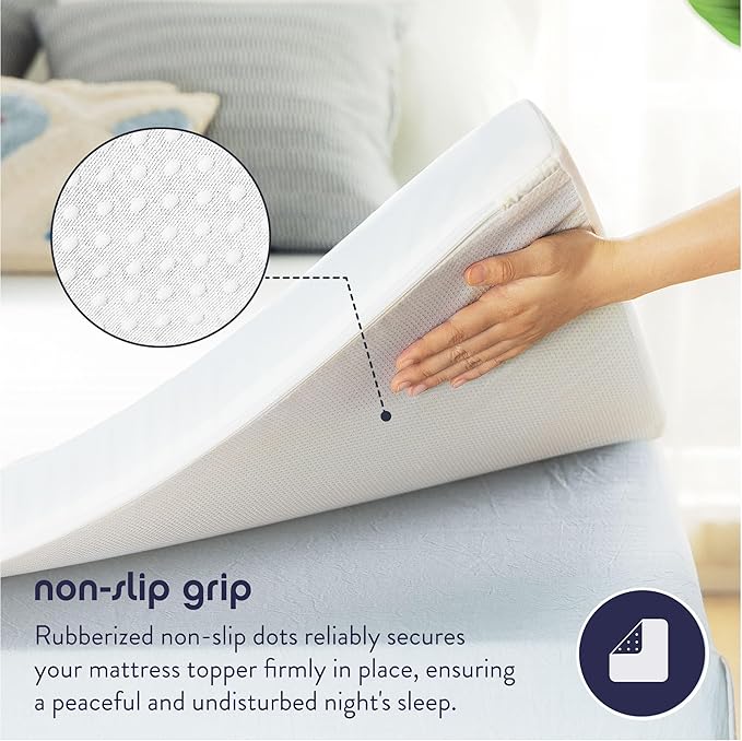 Best Price Mattress 3 Inch Gel Memory Foam Mattress Topper with Cover, CertiPUR-US Certified, Dorm Essentials, Queen