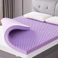 SINWEEK 3 Inch Egg Crate Memory Foam Mattress Topper Queen Size, Soft Mattress Pad for Back Pain Relief, Bed Topper, CertiPUR-US Certified