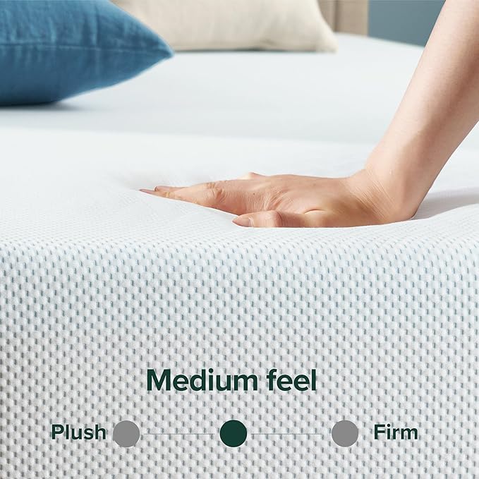 ZINUS 6 Inch Green Tea Cooling Memory Foam Mattress [New Version], King, Fiberglass Free, Medium Firmness, Cooling Gel Foam, Certified Safe Foams & Fabric, Mattress in A Box