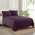 Twin XL Sheets - Breathable Luxury Sheets with Full Elastic & Secure Corner Straps Built In - 1800 Supreme Collection Extra Soft Deep Pocket Bedding Set, Sheet Set, Twin XL, Purple