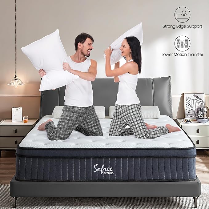 Full Mattress, 12 Inch Memory Foam Hybrid Mattress Full Size, Pocket Spring Mattresses in a Box for Motion Isolation, Edge Support, Pressure Relief, Medium Firm, CertiPUR-US