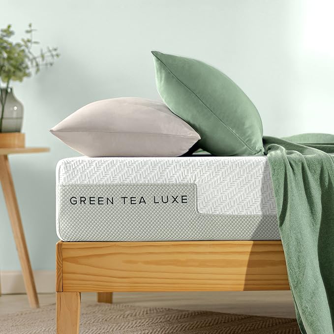 ZINUS 8 Inch Green Tea Luxe Memory Foam Mattress, King, Pressure Relieving, CertiPUR-US Certified, Mattress in A Box, All-New, Made in USA