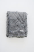 GRACED SOFT LUXURIES Throw Blanket Large Softest Warm Elegant Cozy Faux Fur for Home, Couch, Sofa, Chair, Den, Living Room (Solid Gray, Extra Large 60" x 80")
