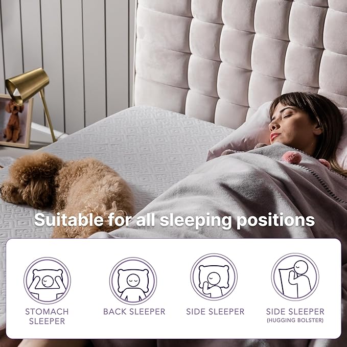 NapQueen Twin Mattress, 12 Inch Elizabeth Cooling Gel Memory Foam Mattress, Twin Bed Mattress in a Box, CertiPUR-US Certified, Medium Firm, Breathable Soft Fabric Cover