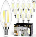 Cotanic Dimmable LED Candelabra Bulb with E12 Small Base, C35 Ceiling Fan Light Bulbs, 5000K, 4W, 60W Equivalent, 600LM, 12 Pack, Vintage Candle Lightbulb for Chandelier, Sconce, Porch Lights