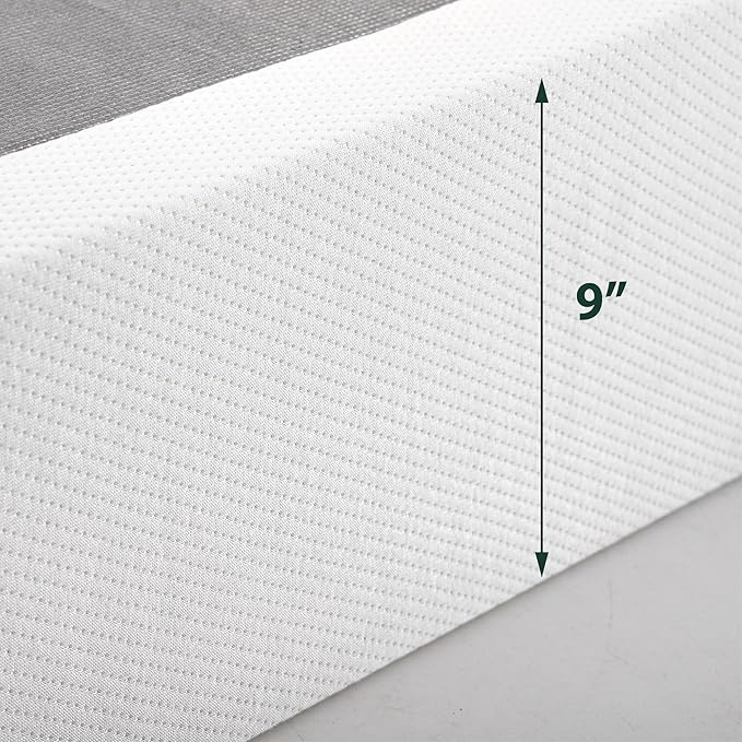 Zinus Jayanna 9 Inch High Profile BiFold Box Spring / Folding Mattress Foundation / Strong Steel Structure / No Assembly Required, Full