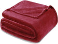 Exclusivo Mezcla Fleece Blanket Twin Size for Bed, Super Soft and Warm, All Season Use, Cozy, Plush, Lightweight, 60x80 Inches Deep Red