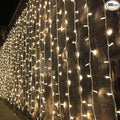 Magictec 300 LED Curtain String Light, 8 Lighting Modes Fairy Twinkle String Lights Wedding Party Home Garden Bedroom Outdoor Indoor Wall Decorations, Warm White