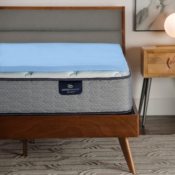 Serta Comfort Cool Memory Foam Mattress Topper, 1.5 Inch, Queen