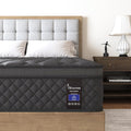 Twin Mattress 14 Inch, Medium Firm Hybrid Mattresses Euro Top for Back & Lumbar Support,Individual Pocket Spring Bed for Motion Isolation & Pressure Relief