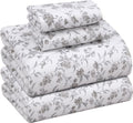 RUVANTI Flannel Sheets Full Size - 100% Cotton Double Brushed Bed Sheets Set, Deep Pockets 16 Inches, All Seasons Breathable & Extra Soft Full Sheets, Warm & Cozy, 4 Piece, Vintage Flora