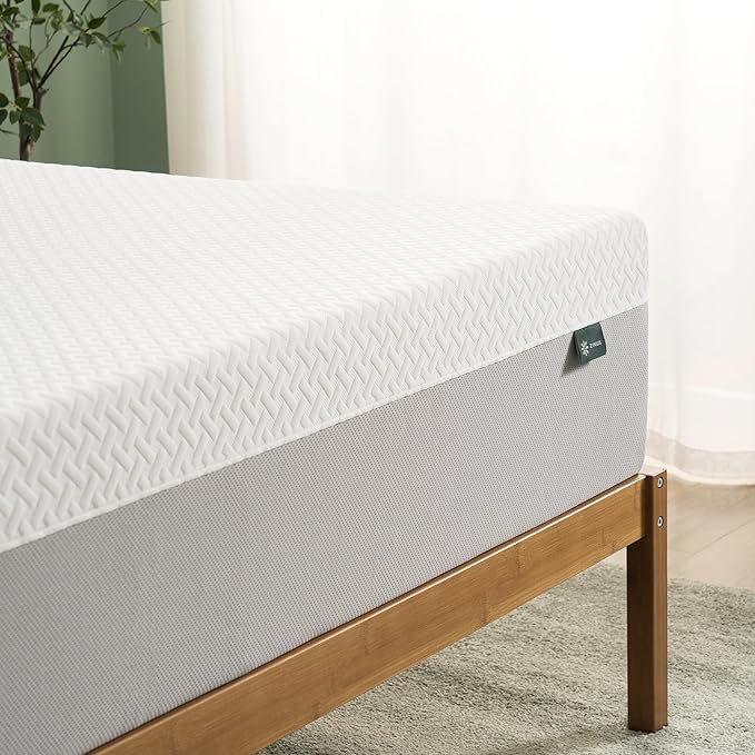 ZINUS 12 Inch Green Tea Essential Memory Foam Mattress [New Version], Twin, Fiberglass Free, Medium Feel, Breathable Airflow Memory Foam, Certified Safe Foams & Fabric, Mattress in A Box