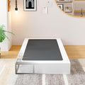EMODA 9 Inch Twin Box Spring Heavy Duty Metal Mattress Foundation Bed Base with Fabric Cover, Easy Assembly