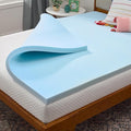 LINENSPA Memory Foam Mattress Topper - 2 Inch Gel Infused Memory Foam - Plush Feel - Cooling and Pressure Relieving - CertiPUR Certified - Dorm Room Essentials - Full XL Size