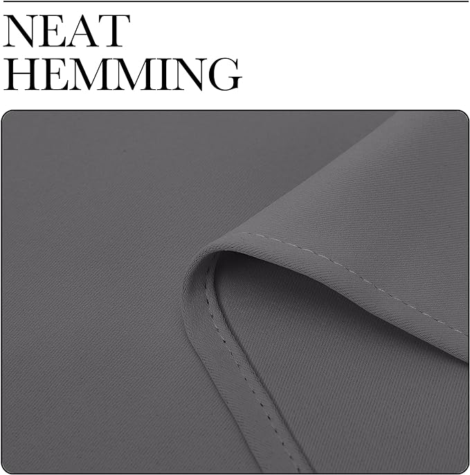 NICETOWN Grey Blackout Curtain Panels for Bedroom, Thermal Insulated Grommet Top Blackout Draperies and Drapes (2 Panels, W29 x L45 inches, Grey)